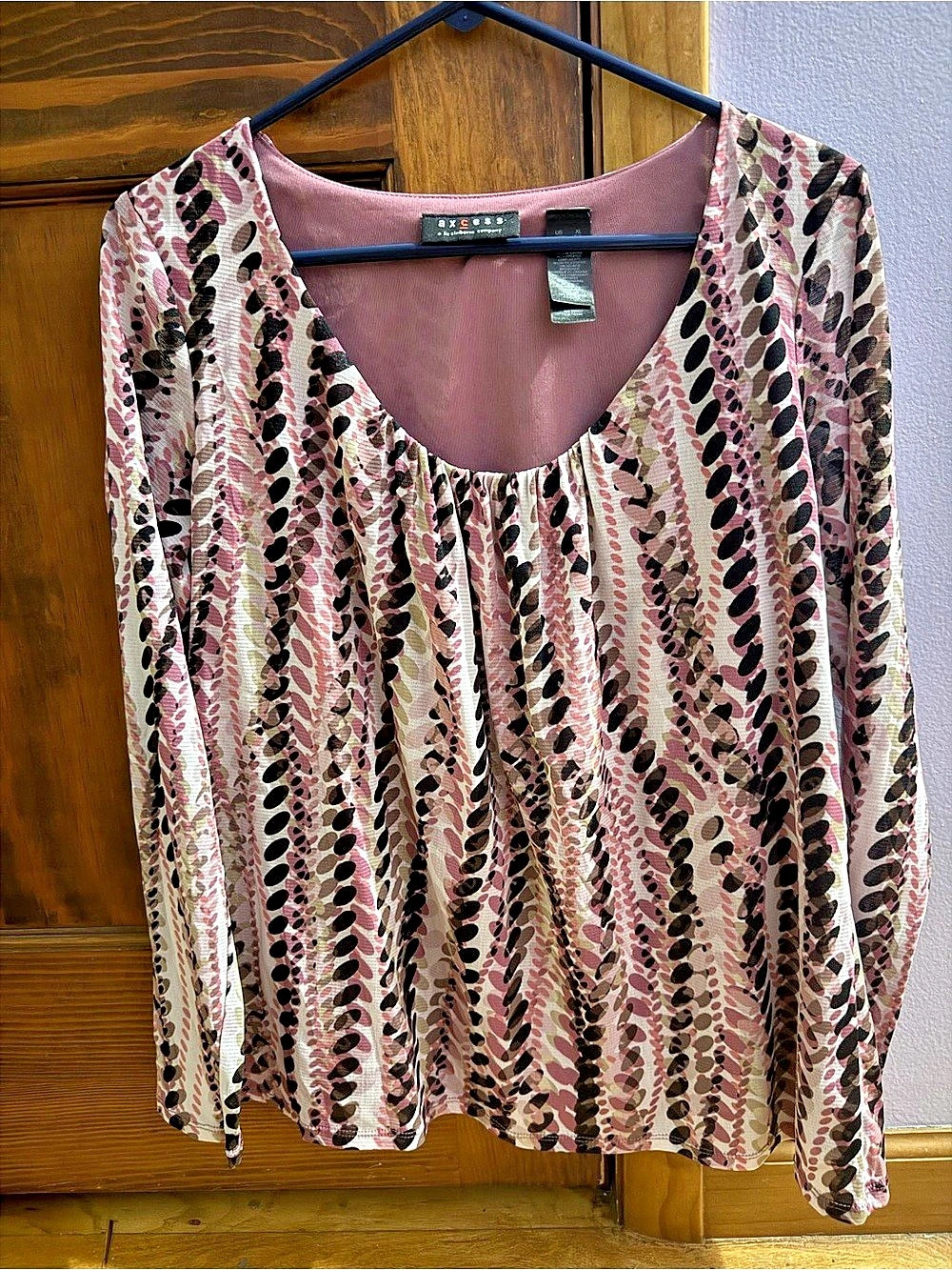 Axcess Sheer Sleeve Blouse
